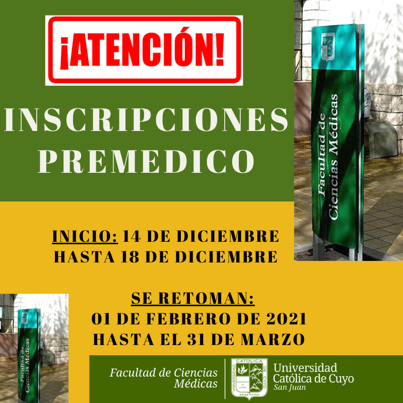 AVISO PREMEDICO INSCRIPOCIONES